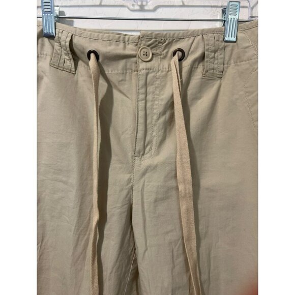 St. John's Bay Stretch Sz 14 Khaki Adjustable Length Crop Lightweight Pants - Picture 2 of 8
